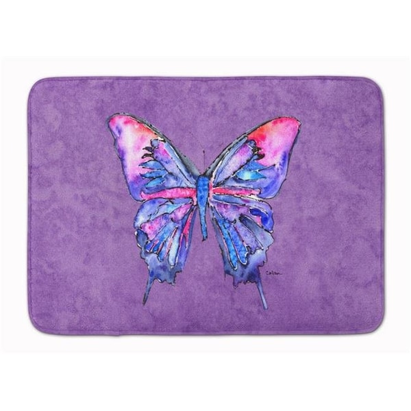 Carolines Treasures Carolines Treasures 8860RUG Butterfly on Purple Machine Washable Memory Foam Mat 8860RUG - main